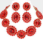 Gold Sian Red Necklace Set